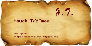 Hauck Tímea névjegykártya