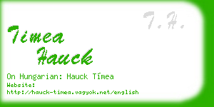 timea hauck business card